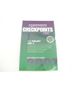 VCE BIOLOGY UNIT 4 STUDY GUIDE CHECKPOINTS 2007 CAMBRIDGE LEATHER 10TH EDITION