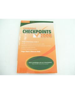 VCE CHEMISTRY UNIT 3 STUDY GUIDE CHECKPOINTS CAMBRIDGE 2008 SLADE 11TH EDITION