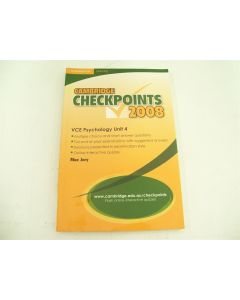 VCE PSYCHOLOGY UNIT 4 STUDY GUIDE CHECKPOINTS CAMBRIDGE 2008 11TH EDITION JORY