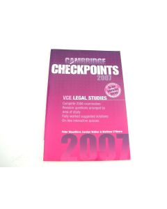 VCE LEGAL STUDIES STUDY GUIDE CHECKPOINTS CAMBRIDGE 2007 MOUNTFORD 10TH EDITION