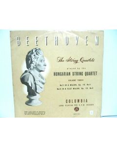 BEETHOVEN THE STRING QUARTETS VOL 3 HUNGARIAN STRING QUARTET VINYL RECORD