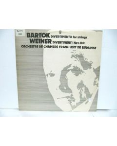 BARTOK DIVERTIMENTO FOR STRINGS WEINER DIVERTIMENTI NO 1 & 2 VINYL RECORD R08635