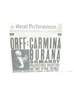ORFF CARMINIA BURANA ORMANDY HARSANYI PETRAK PRESNELL GPS 18 VINYL RECORD