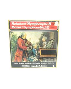 SCHUBERT SYMPHONY NO 8 MOZART SYMPHONY NO 40 MARCEL BERNARD VINYL RECORD