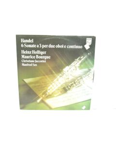 HANDEL 6 SONATE A 3 PER DUE OBOI E CONTINUO HEINZ HOLLIGER MAURICE BOURGUE VINYL