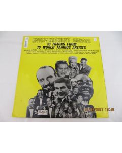 ENTERTAINTMENT GREATS 16 TRACKS 16 ARTISTS VINYL RECORD LP TV-007